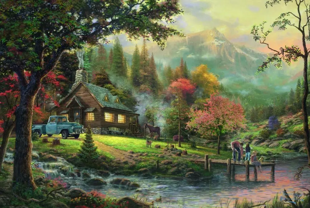 Bild: 4001504584658 | Thomas Kinkade, Idylle am Fluss, 500 Teile | Thomas Kinkade | Spiel
