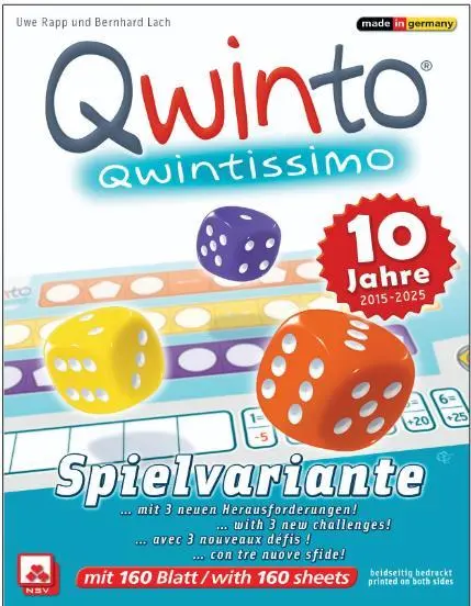Cover: 4012426884658 | QWINTISSIMO - allererster Variantenblock für das Spiel Qwinto...