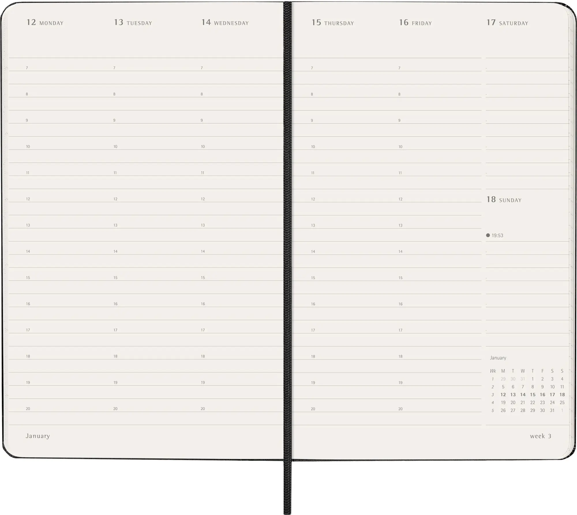 Bild: 8056999274658 | Moleskine 12 Monate Pro Wochen Notizkalender 2026, Pro Large/A5, 1...
