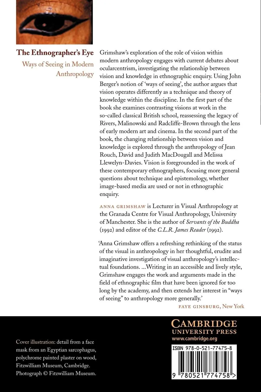 Rückseite: 9780521774758 | The Ethnographer's Eye | Ways of Seeing in Anthropology | Grimshaw