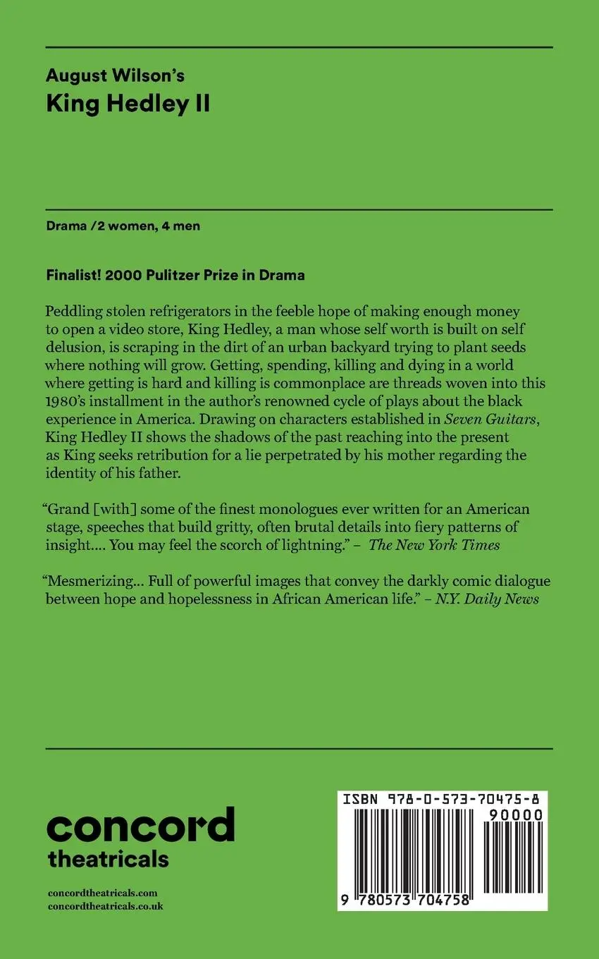 Rückseite: 9780573704758 | August Wilson's King Hedley II | August Wilson | Taschenbuch | 2015
