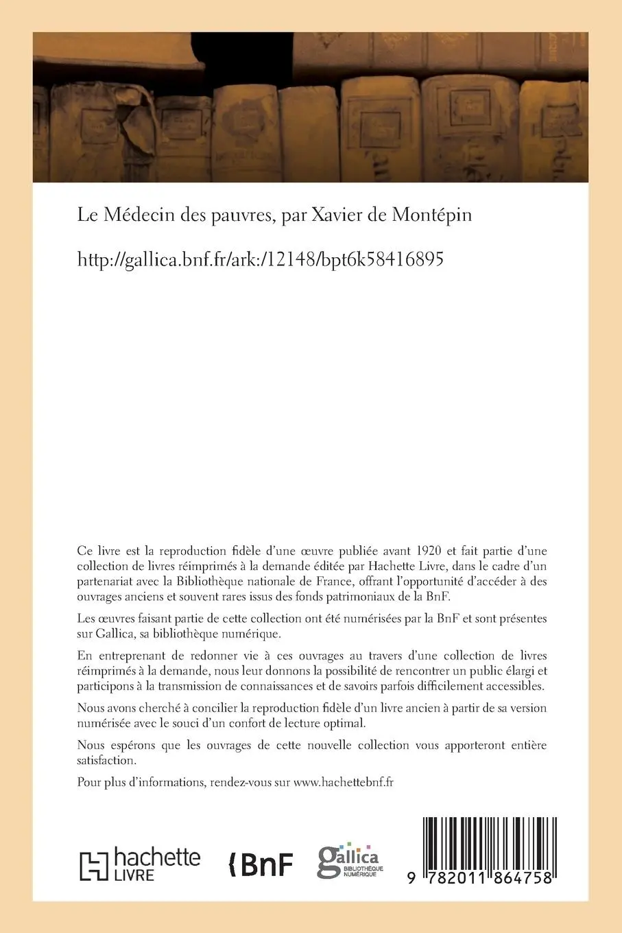 Rückseite: 9782011864758 | Le Médecin Des Pauvres | Xavier De Montépin | Taschenbuch | 2013