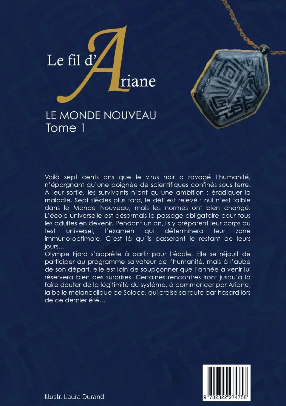 Rückseite: 9782322274758 | Le fil d'Ariane | Le Monde Nouveau, Tome 1 | Madeline Felt | Buch