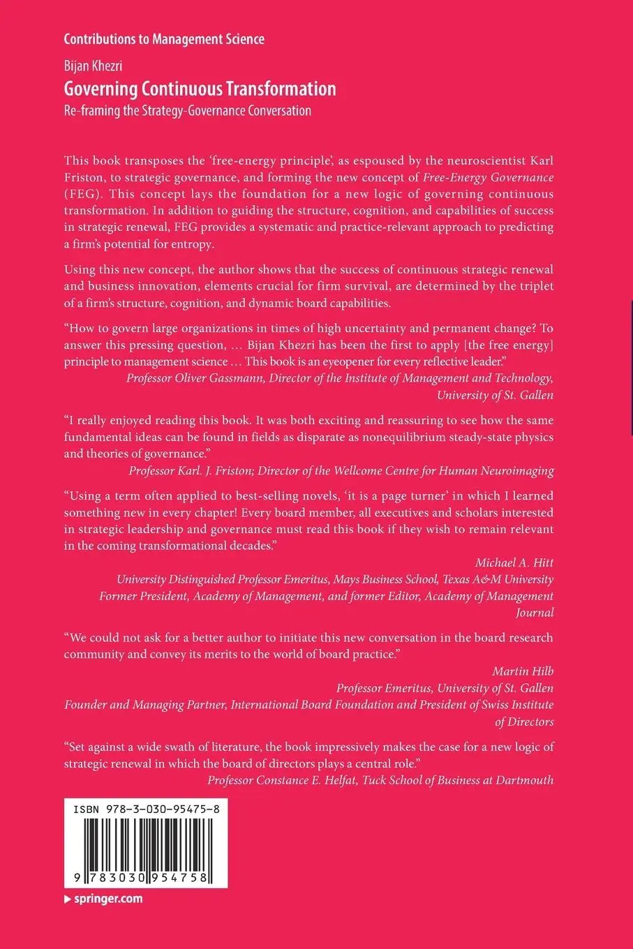 Rückseite: 9783030954758 | Governing Continuous Transformation | Bijan Khezri | Taschenbuch