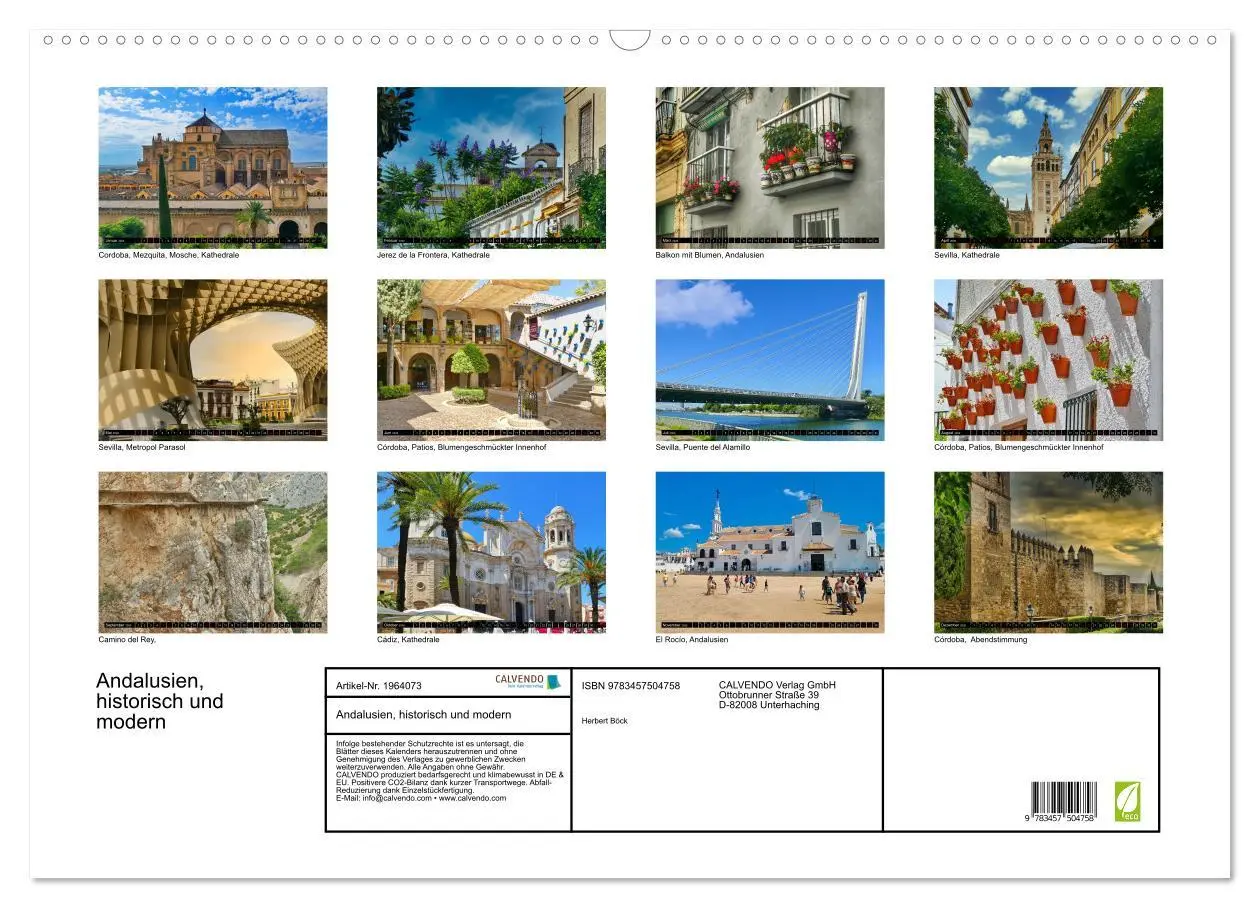 Bild: 9783457504758 | Andalusien, historisch und modern (Wandkalender 2026 DIN A2 quer),...