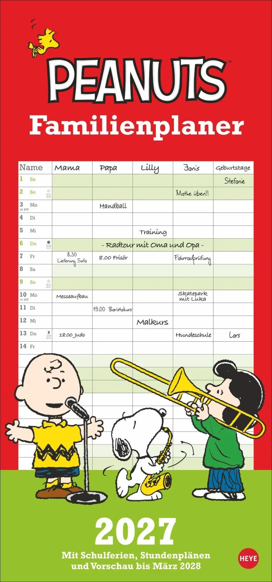 Cover: 9783756414758 | Peanuts Familienplaner 2027 | Heye | Kalender | Familienplaner Athesia