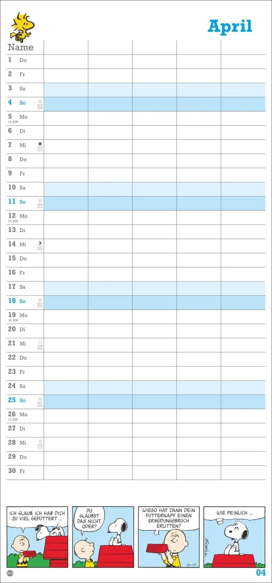 Bild: 9783756414758 | Peanuts Familienplaner 2027 | Heye | Kalender | Familienplaner Athesia