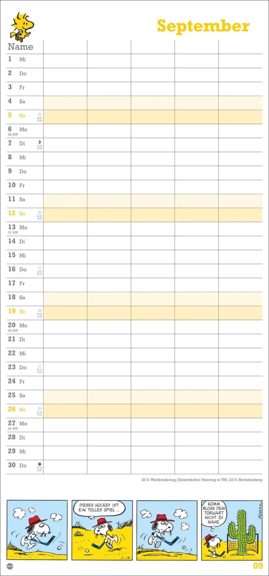 Bild: 9783756414758 | Peanuts Familienplaner 2027 | Heye | Kalender | Familienplaner Athesia