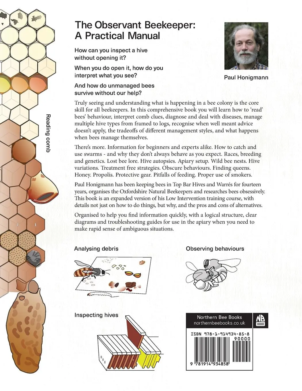 Rückseite: 9781914934858 | The Observant Beekeeper | Treatment free, low intervention | Honigmann