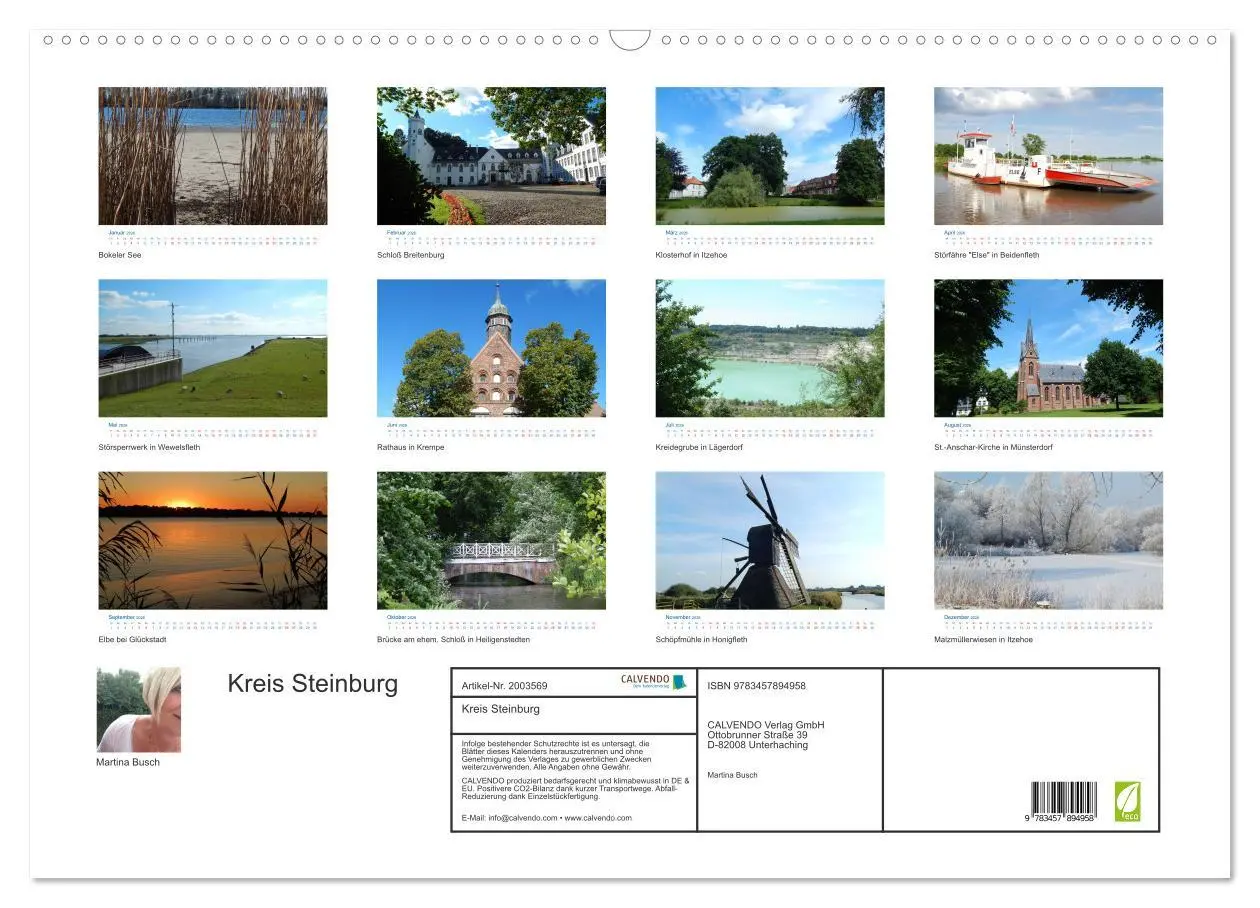 Bild: 9783457894958 | Kreis Steinburg (Wandkalender 2026 DIN A2 quer), CALVENDO...