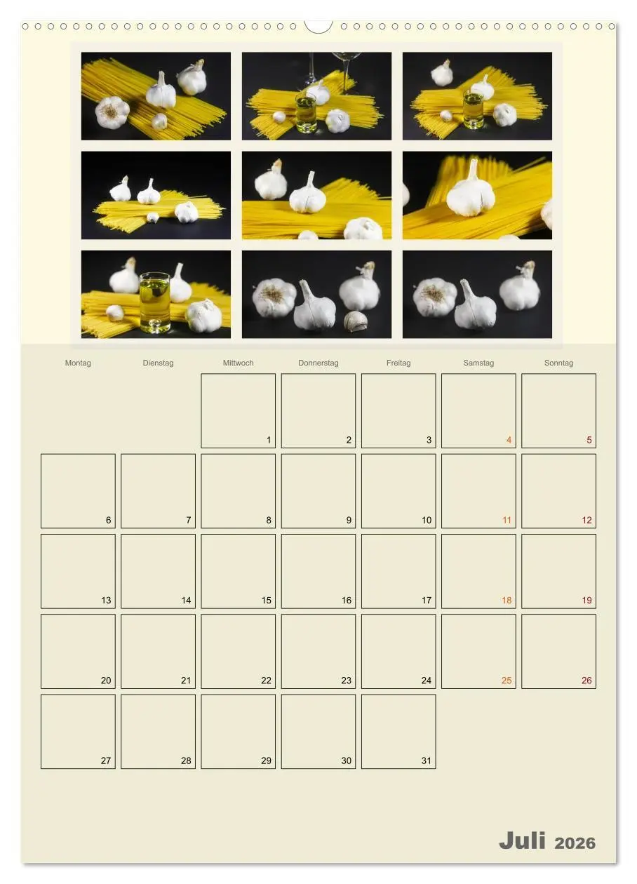 Bild: 9783516434958 | Food (Wandkalender 2026 DIN A2 hoch), CALVENDO Monatskalender | Jäger