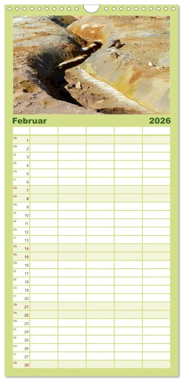 Bild: 9783516504958 | Familienplaner 2026 - Island - Künstlerin Natur mit 5 Spalten...