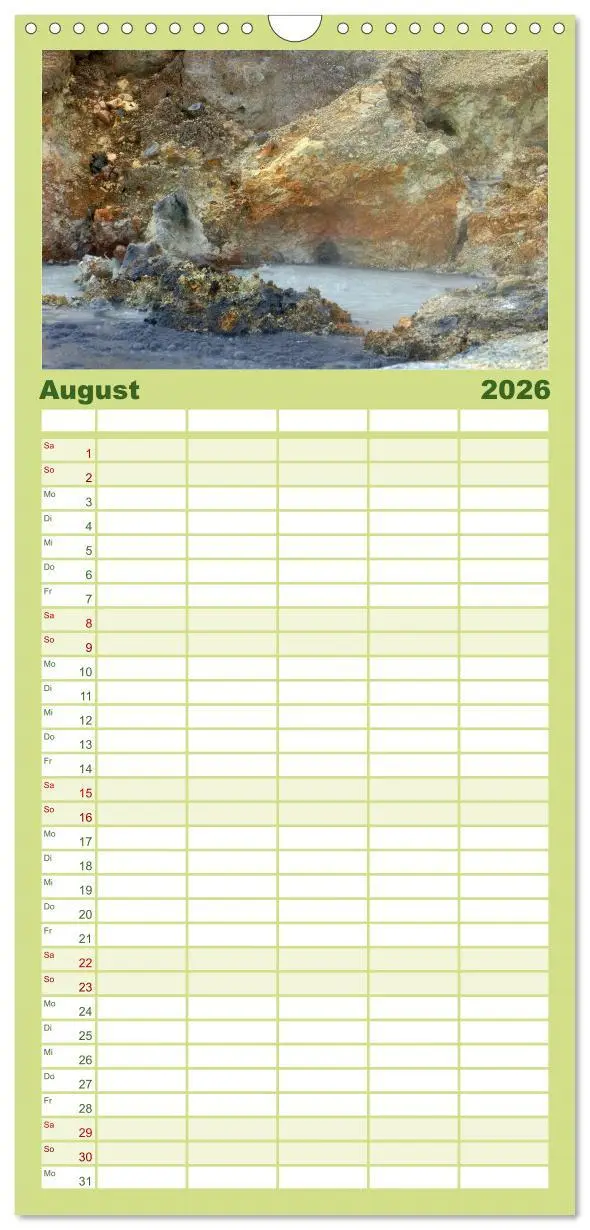 Bild: 9783516504958 | Familienplaner 2026 - Island - Künstlerin Natur mit 5 Spalten...