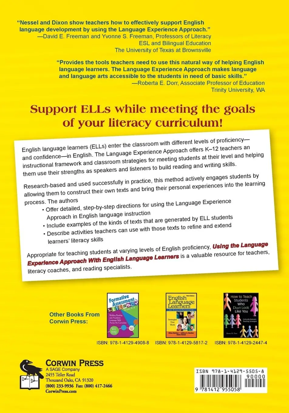 Rückseite: 9781412955058 | Using the Language Experience Approach With English Language Learners
