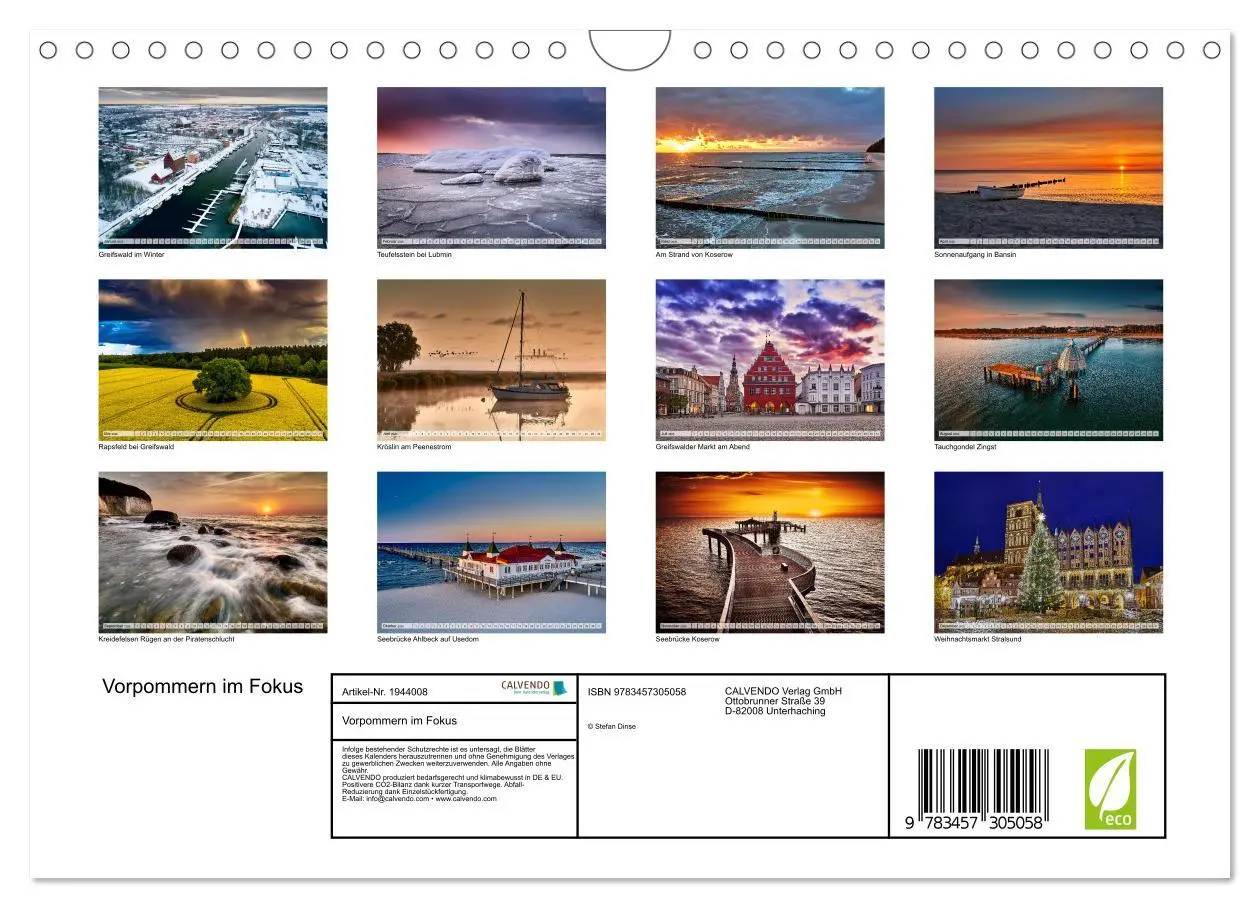 Bild: 9783457305058 | Vorpommern im Fokus (Wandkalender 2026 DIN A4 quer), CALVENDO...