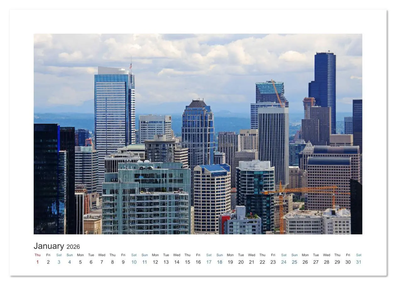 Bild: 9783516565058 | Seattle (Wall Calendar 2026 DIN A3 landscape), CALVENDO 12 Month...