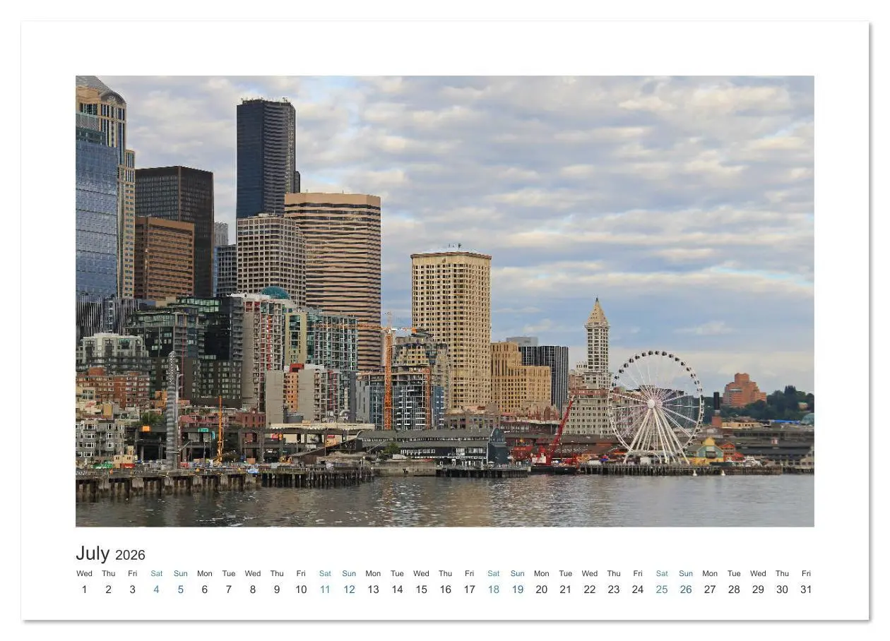 Bild: 9783516565058 | Seattle (Wall Calendar 2026 DIN A3 landscape), CALVENDO 12 Month...