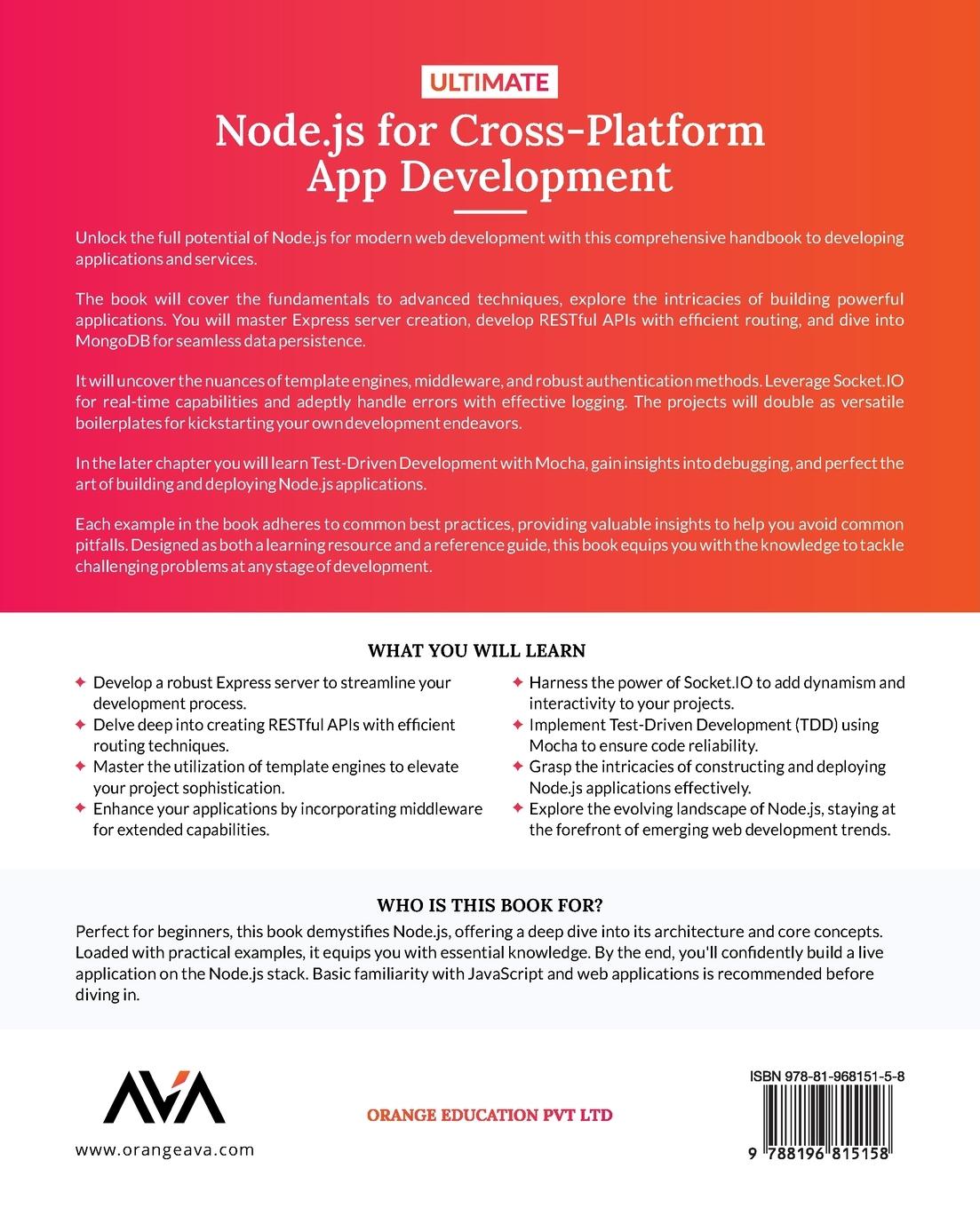 Rückseite: 9788196815158 | Ultimate Node.js for Cross-Platform App Development | Ramesh Kumar