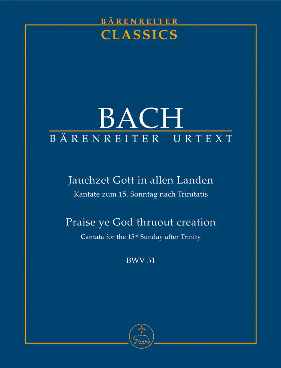 Cover: 9790006205158 | Cantata No. 51 - BWV 51 | Johann Sebastian Bach | Buch