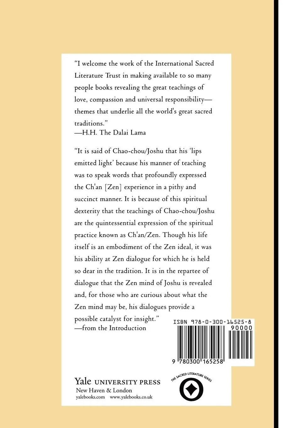 Rückseite: 9780300165258 | The Recorded Sayings of Zen Master Joshu | James Green | Taschenbuch