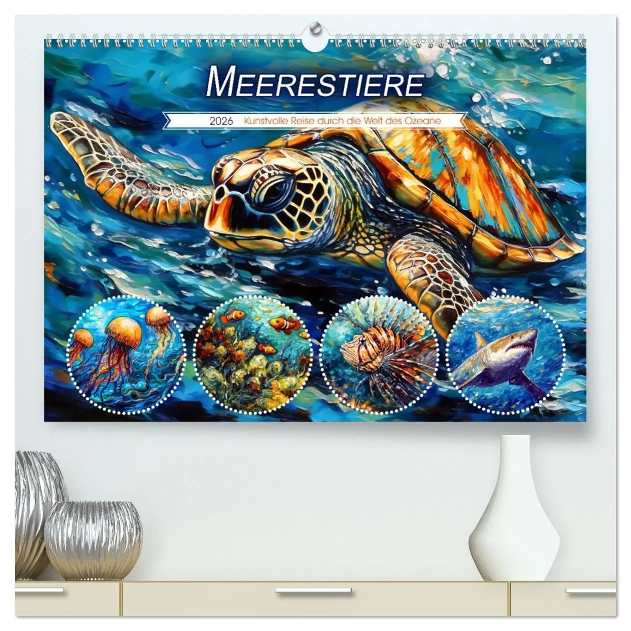 Cover: 9783457525258 | Meerestiere - Kunstvolle Reise durch die Welt der Ozeane...