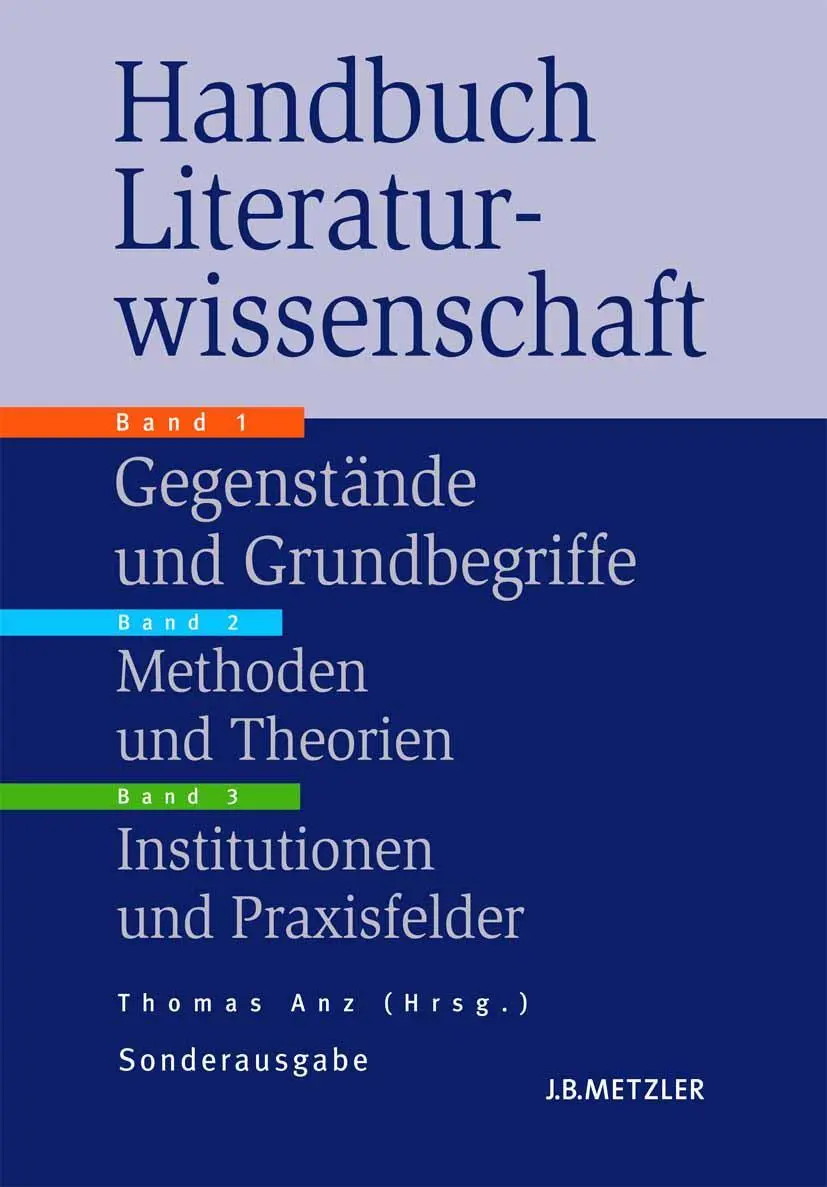 Cover: 9783476025258 | Handbuch Literaturwissenschaft. Sonderausgabe | Thomas Anz | Buch