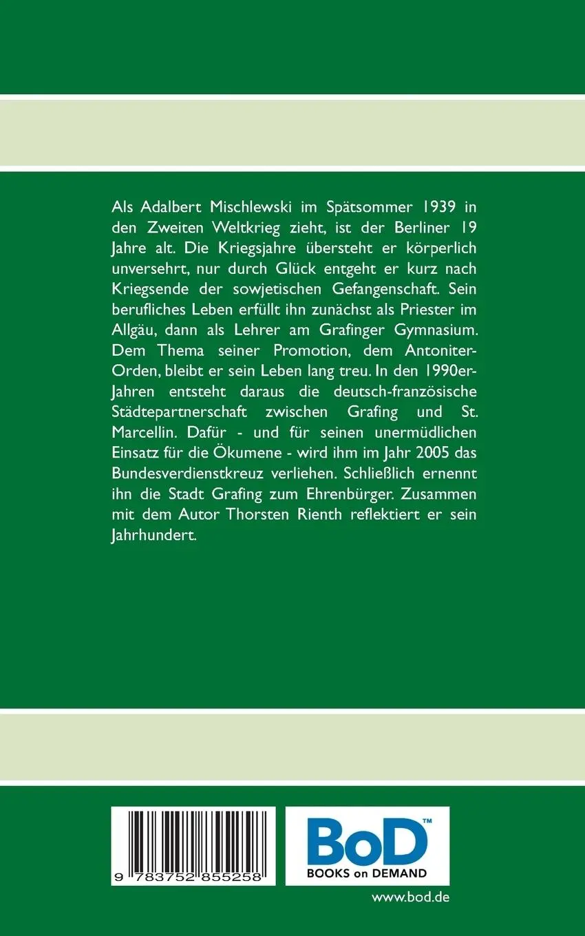 Rückseite: 9783752855258 | Was bleibt? | Ein Leben voller Fügungen - Adalbert Mischlewski | Buch