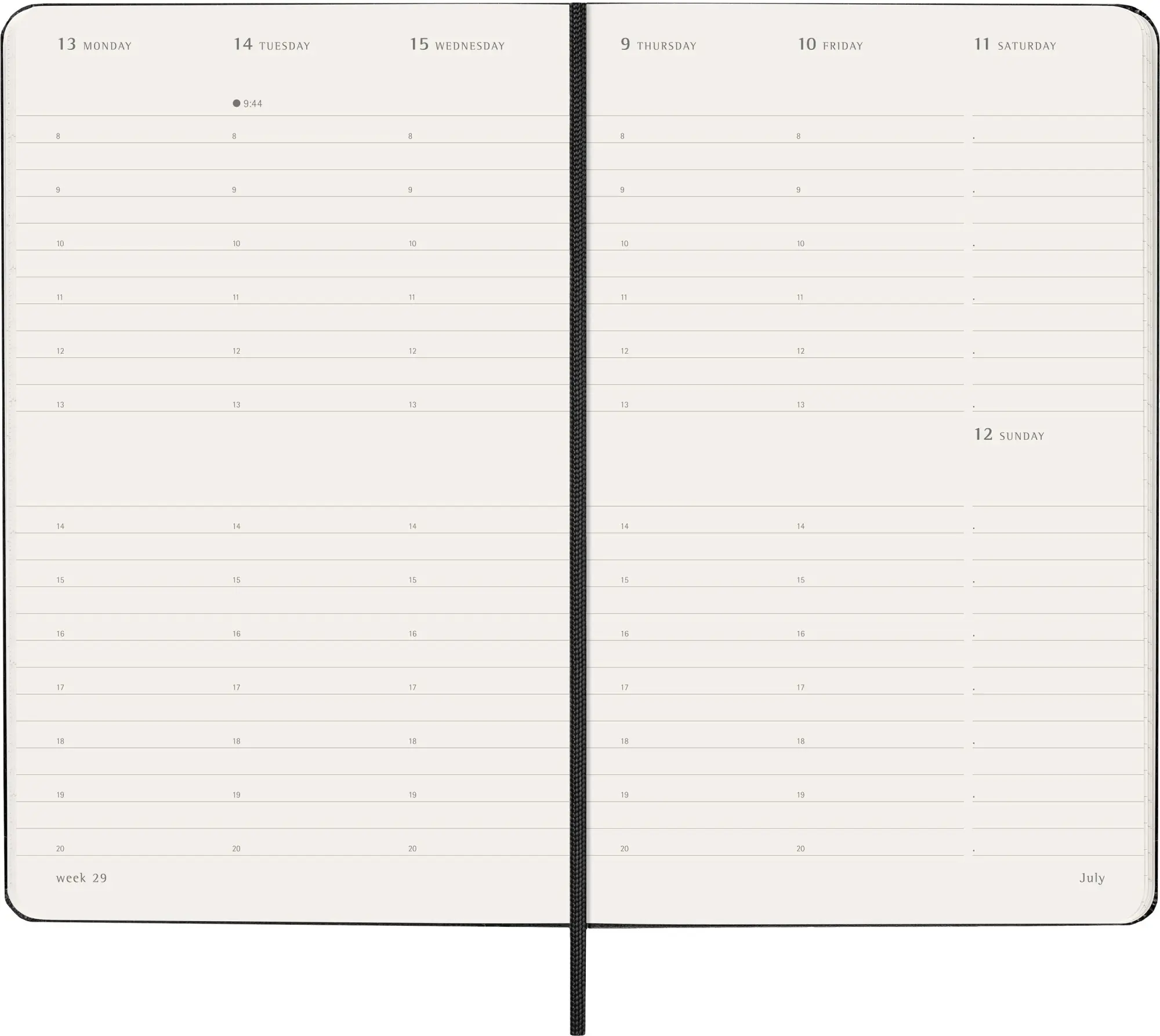 Bild: 8056999275358 | Moleskine 12 Monate Wochenkalender 2026, Large/A5, 1 Wo = 2 Seiten,...