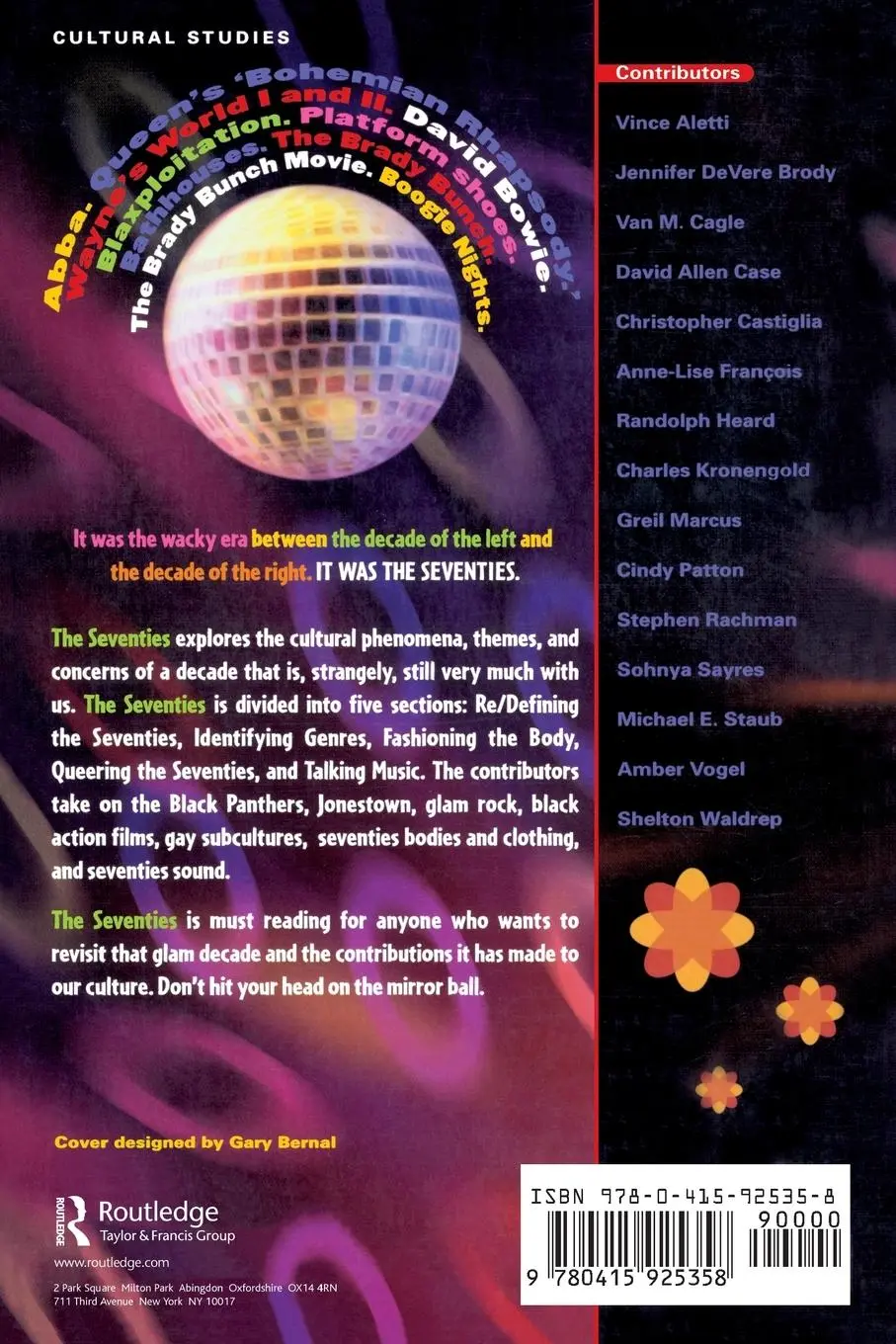Rückseite: 9780415925358 | The Seventies | The Age of Glitter in Popular Culture | Waldrep | Buch