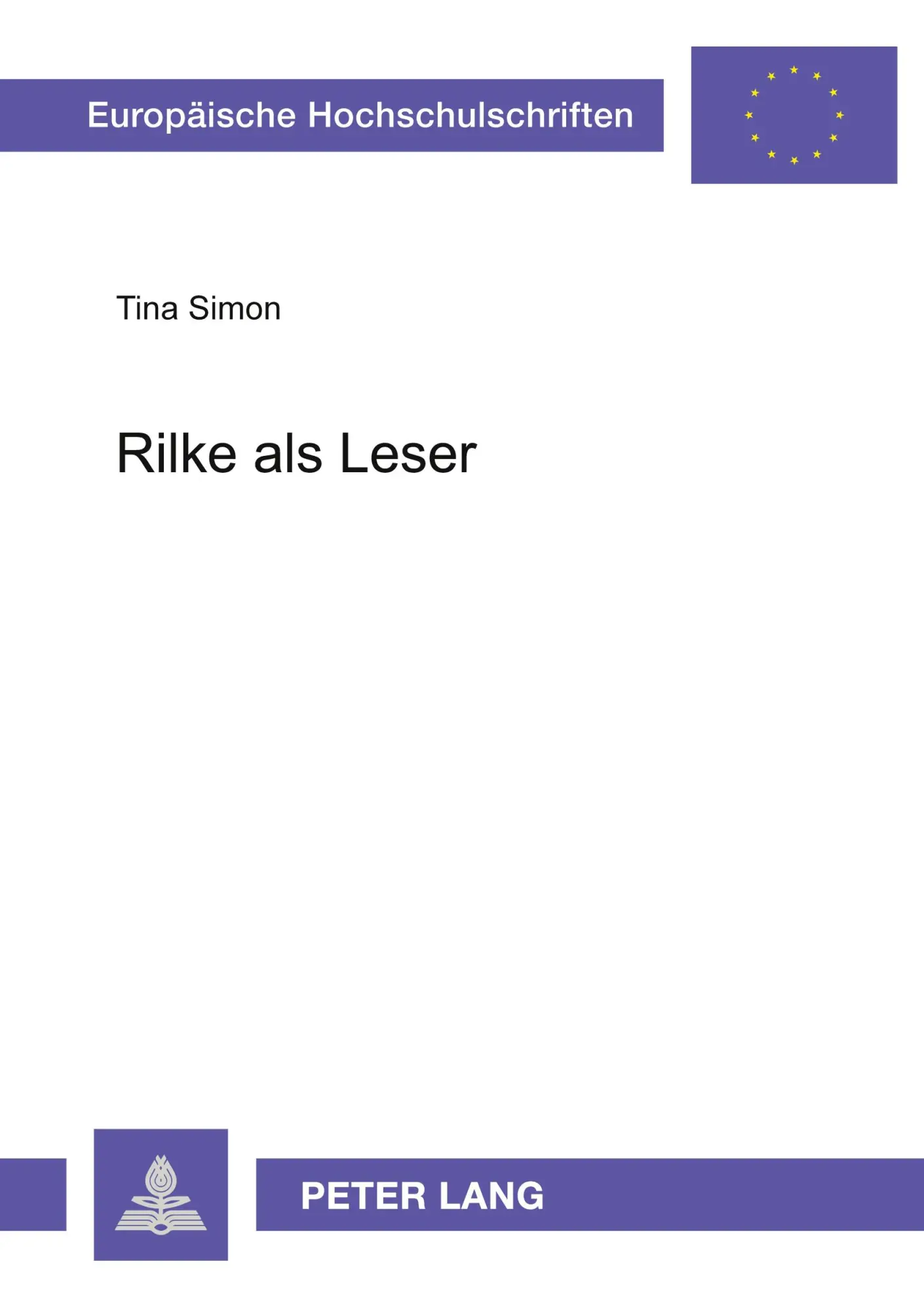 Cover: 9783631375358 | Rilke als Leser | Tina Simon | Taschenbuch | 418 S. | Deutsch | 2001