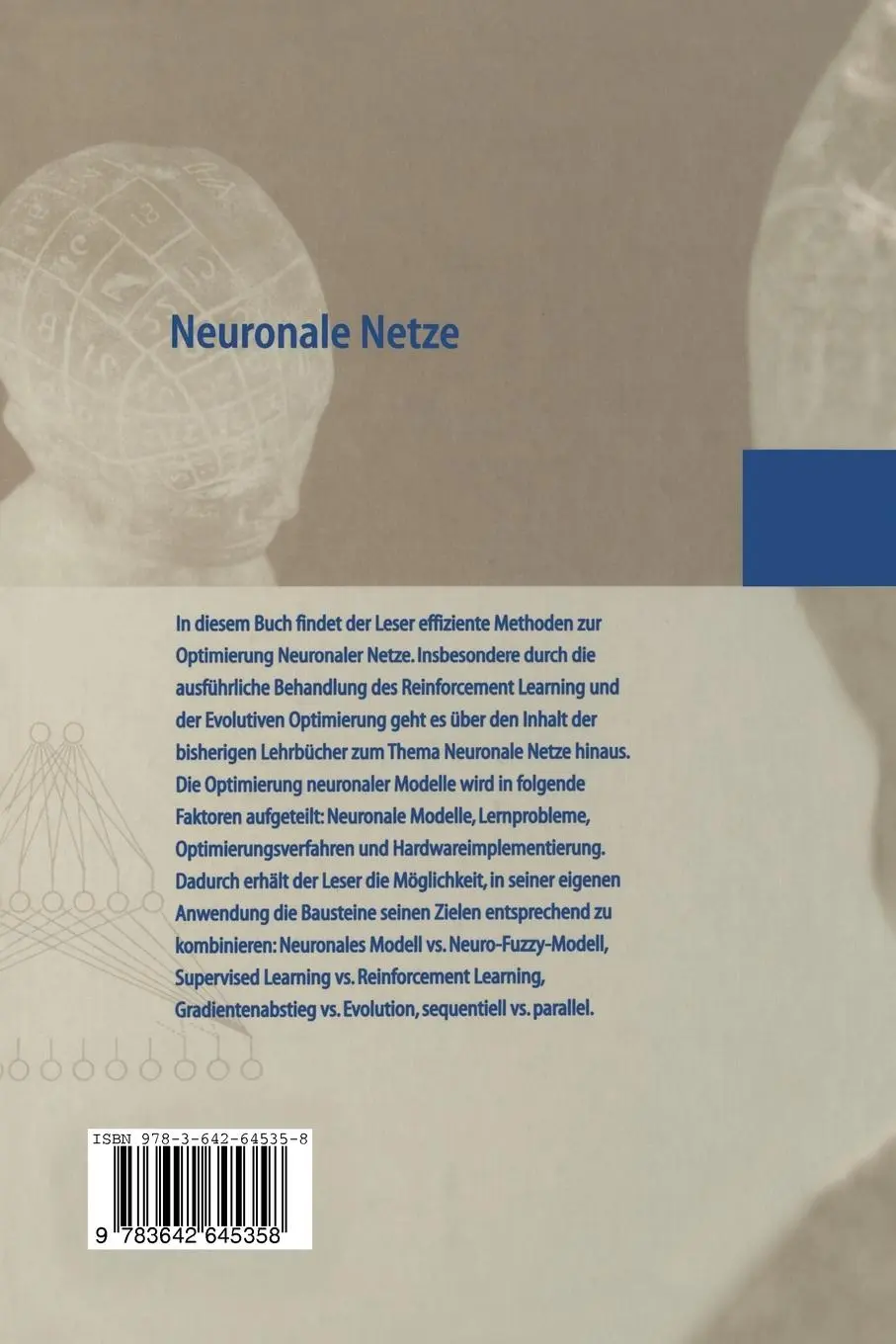 Rückseite: 9783642645358 | Neuronale Netze | Optimierung durch Lernen und Evolution | Braun | xi