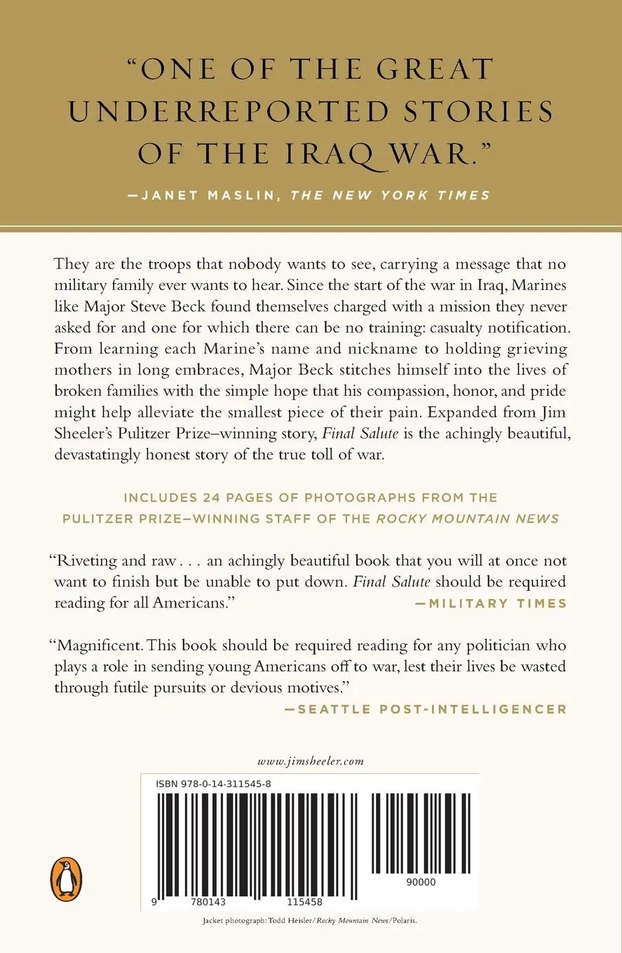 Rückseite: 9780143115458 | Final Salute | A Story of Unfinished Lives | Jim Sheeler | Taschenbuch