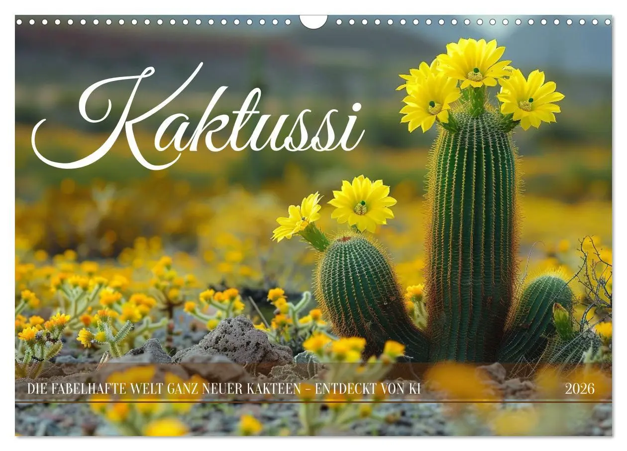 Cover: 9783457435458 | Kaktussi (Wandkalender 2026 DIN A3 quer), CALVENDO Monatskalender