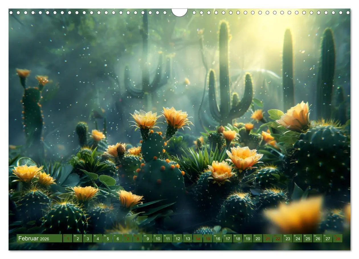 Bild: 9783457435458 | Kaktussi (Wandkalender 2026 DIN A3 quer), CALVENDO Monatskalender