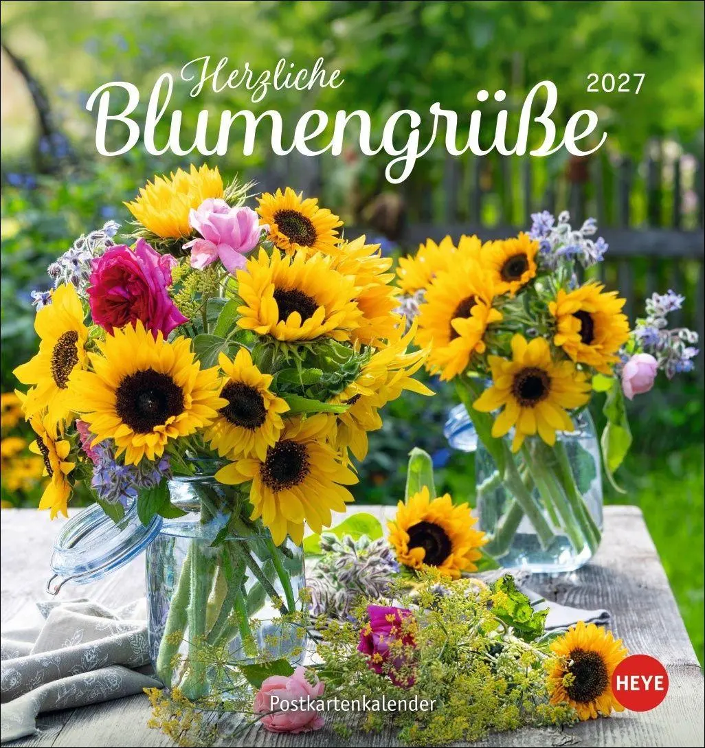 Cover: 9783756415458 | Herzliche Blumengrüße Postkartenkalender 2027 | Heye | Kalender | 2027