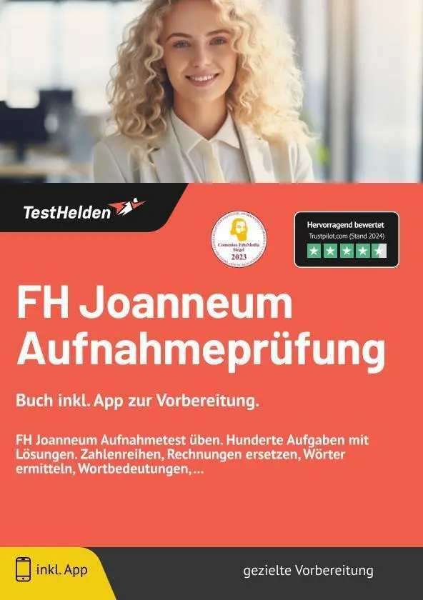Cover: 9783988175458 | FH Joanneum Aufnahmeprüfung - Buch inkl. App zur Vorbereitung. FH...