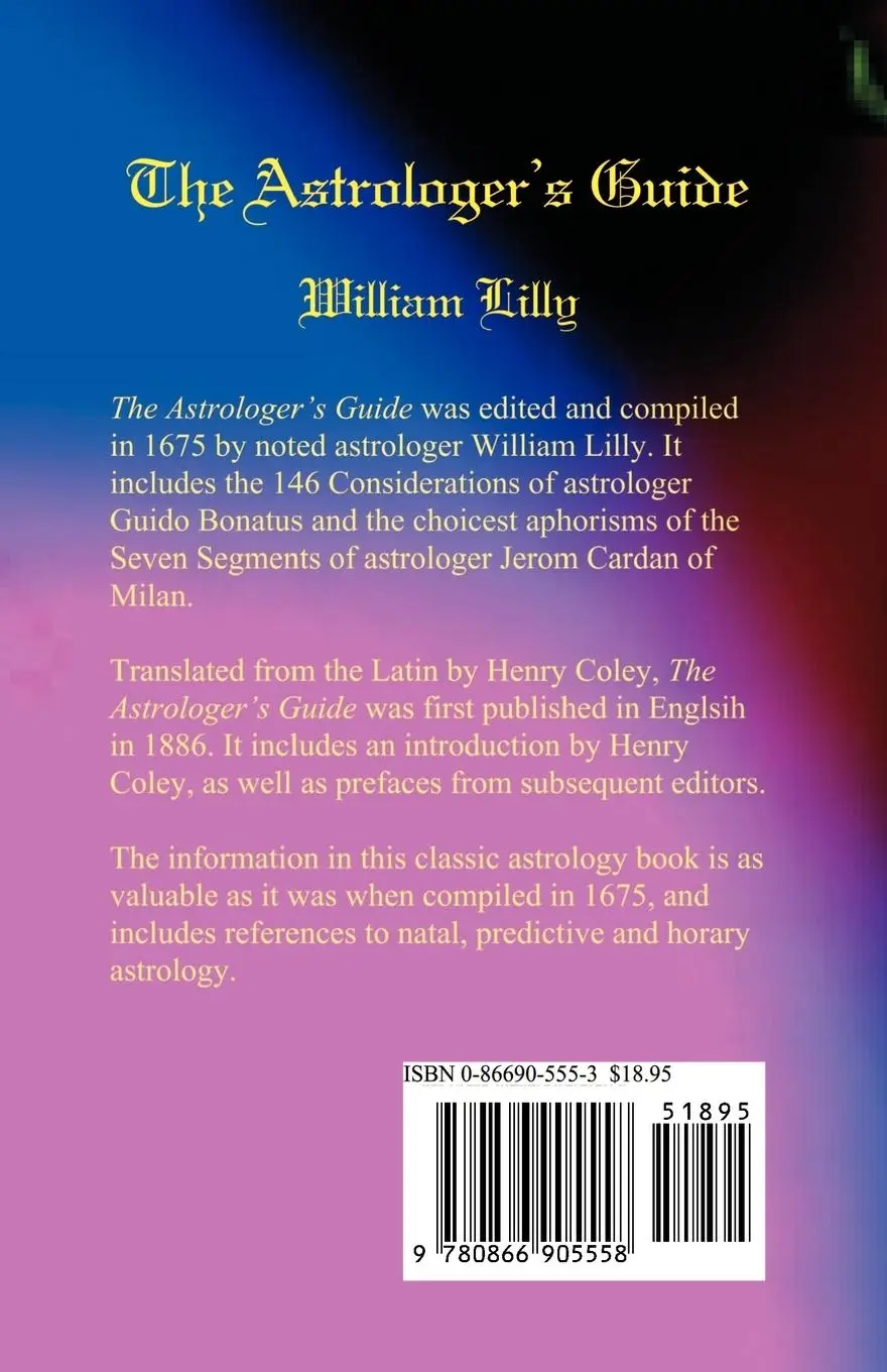 Rückseite: 9780866905558 | The Astrologer's Guide | William Lilly | Taschenbuch | Englisch | 2005