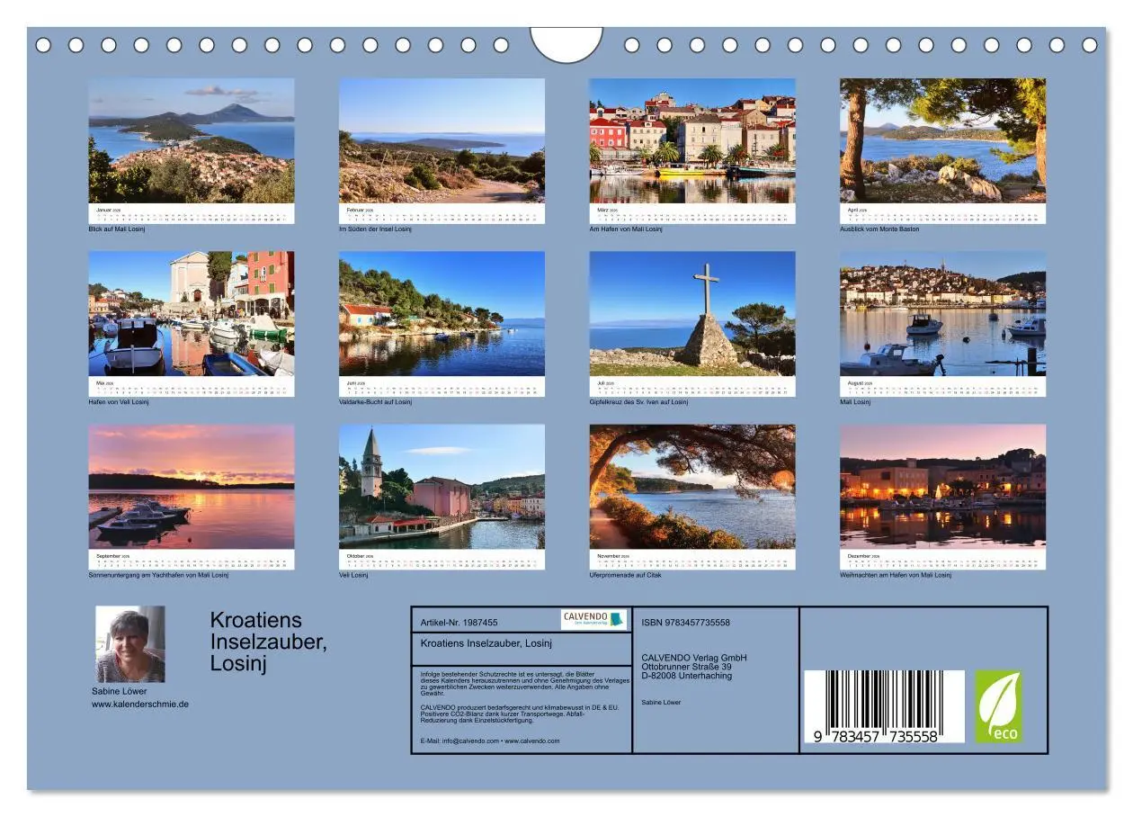 Bild: 9783457735558 | Kroatiens Inselzauber, Losinj (Wandkalender 2026 DIN A4 quer),...