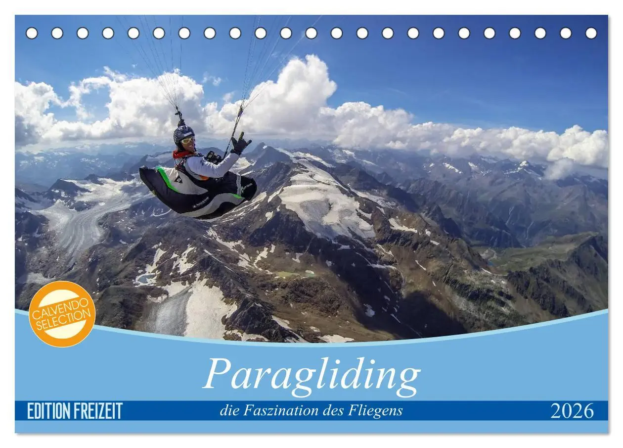 Cover: 9783457975558 | Paragliding - die Faszination des Fliegens (Tischkalender 2026 DIN...
