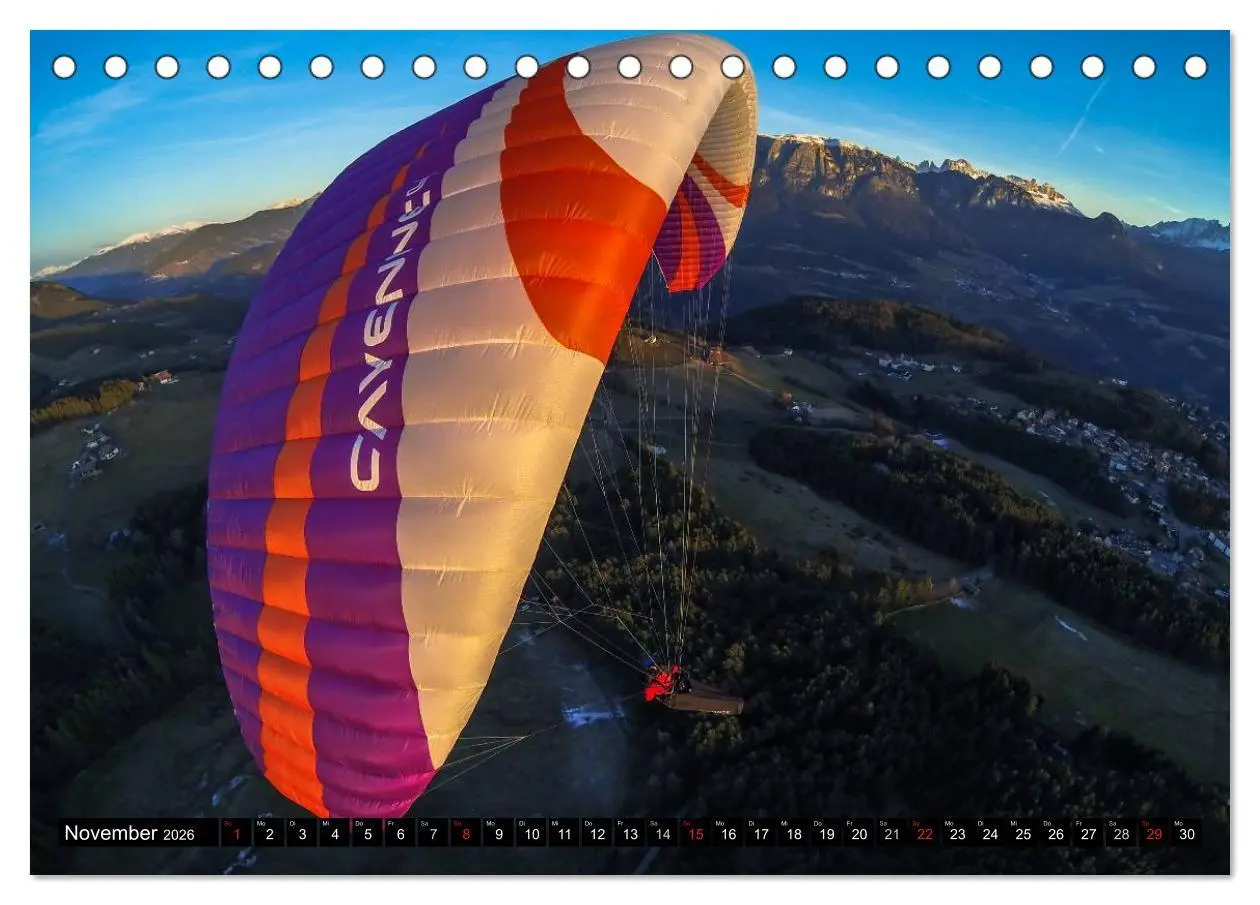 Bild: 9783457975558 | Paragliding - die Faszination des Fliegens (Tischkalender 2026 DIN...