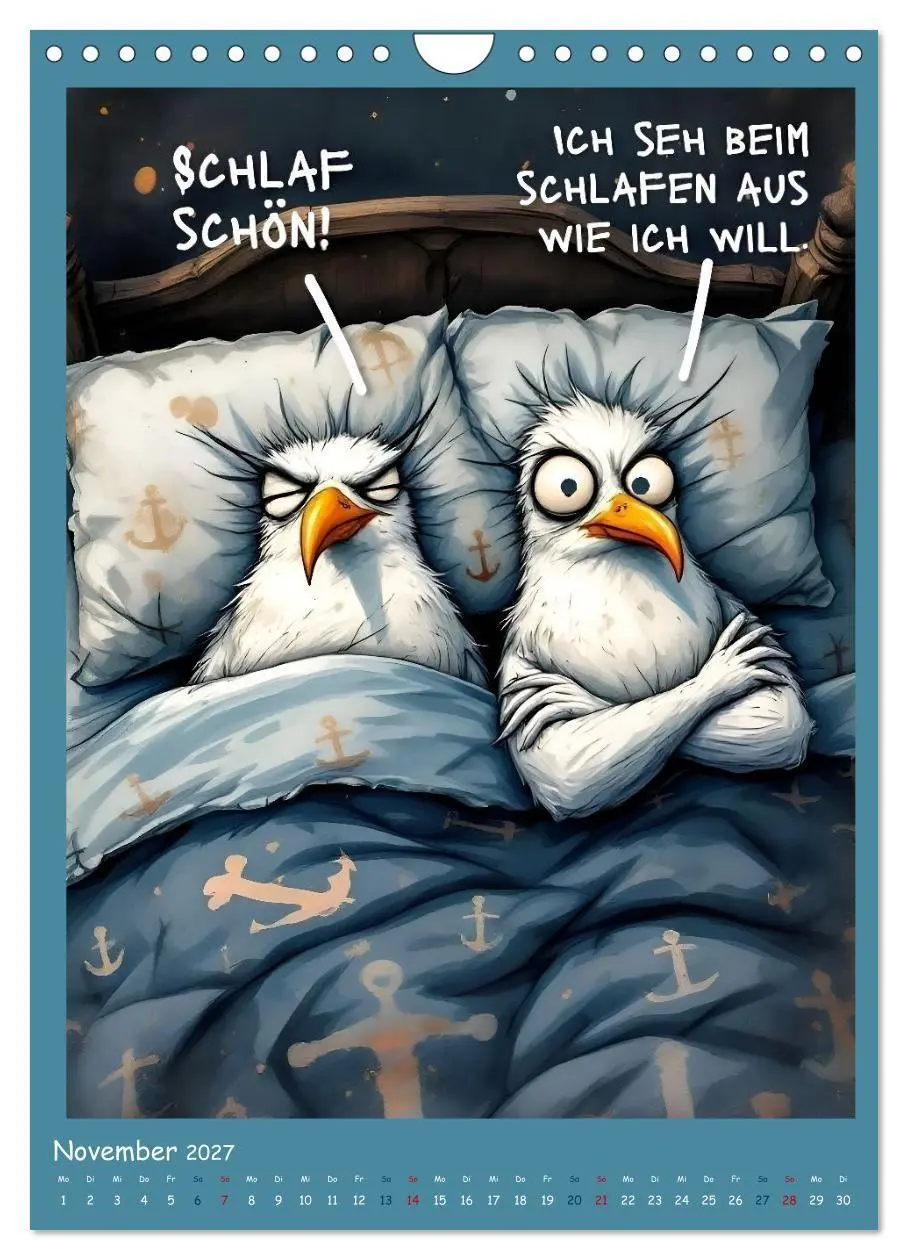 Bild: 9783516825558 | Böse Möwen (Wandkalender 2027 DIN A4 hoch), CALVENDO Monatskalender