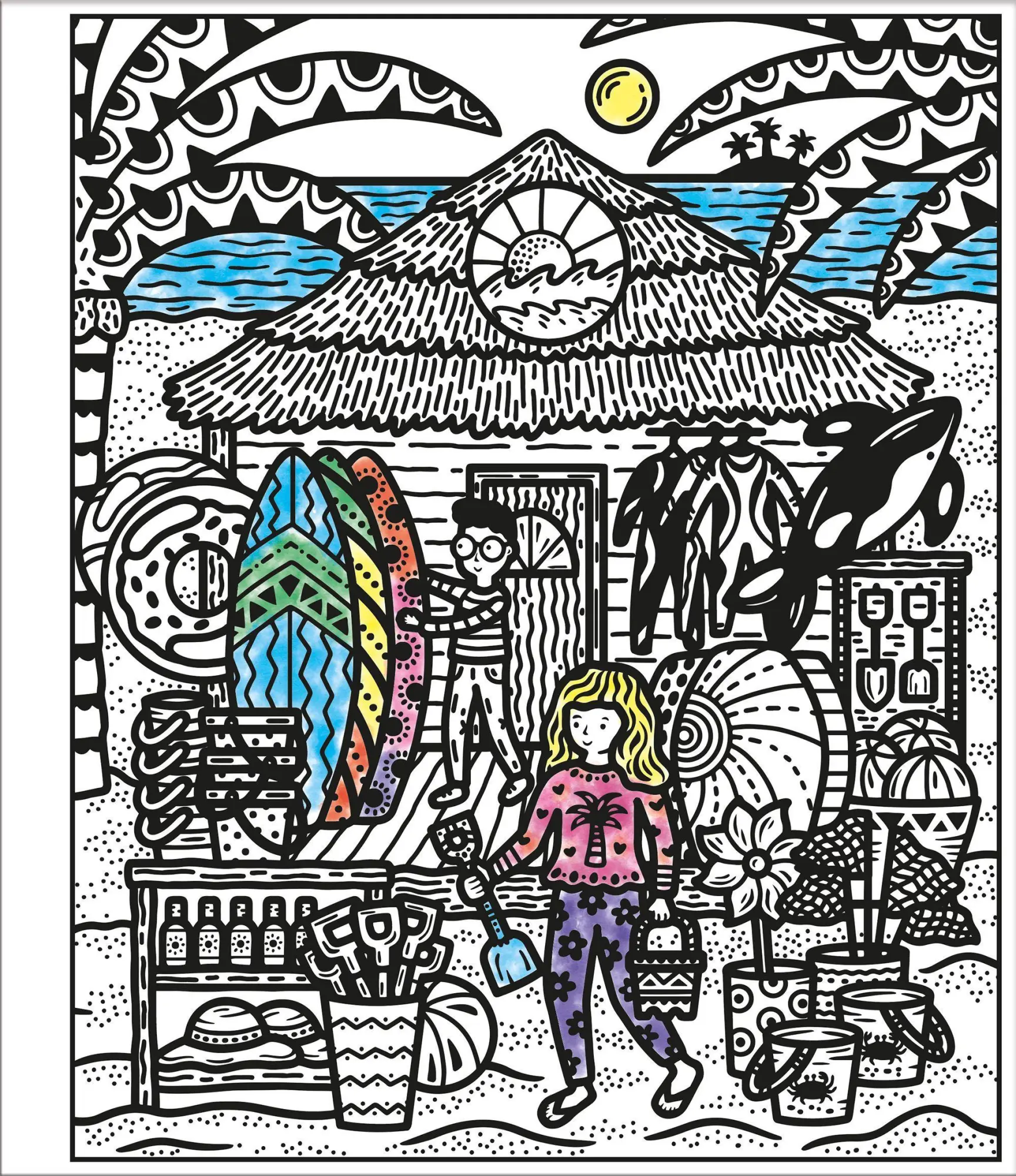 Bild: 9781035705658 | Mein Farbenzauber-Malbuch: An der Küste | Lizzie Cope | Taschenbuch