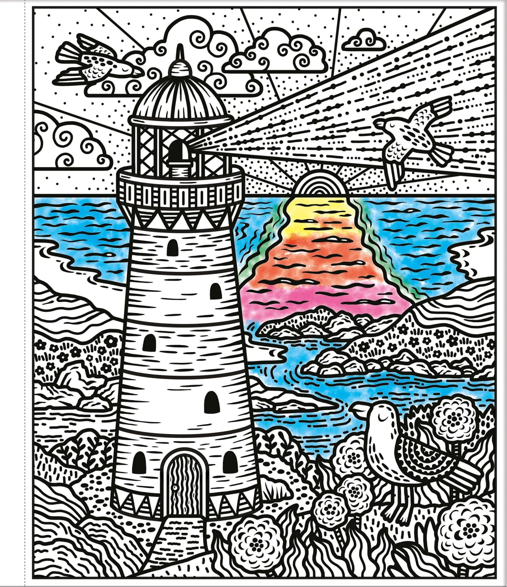 Bild: 9781035705658 | Mein Farbenzauber-Malbuch: An der Küste | Lizzie Cope | Taschenbuch