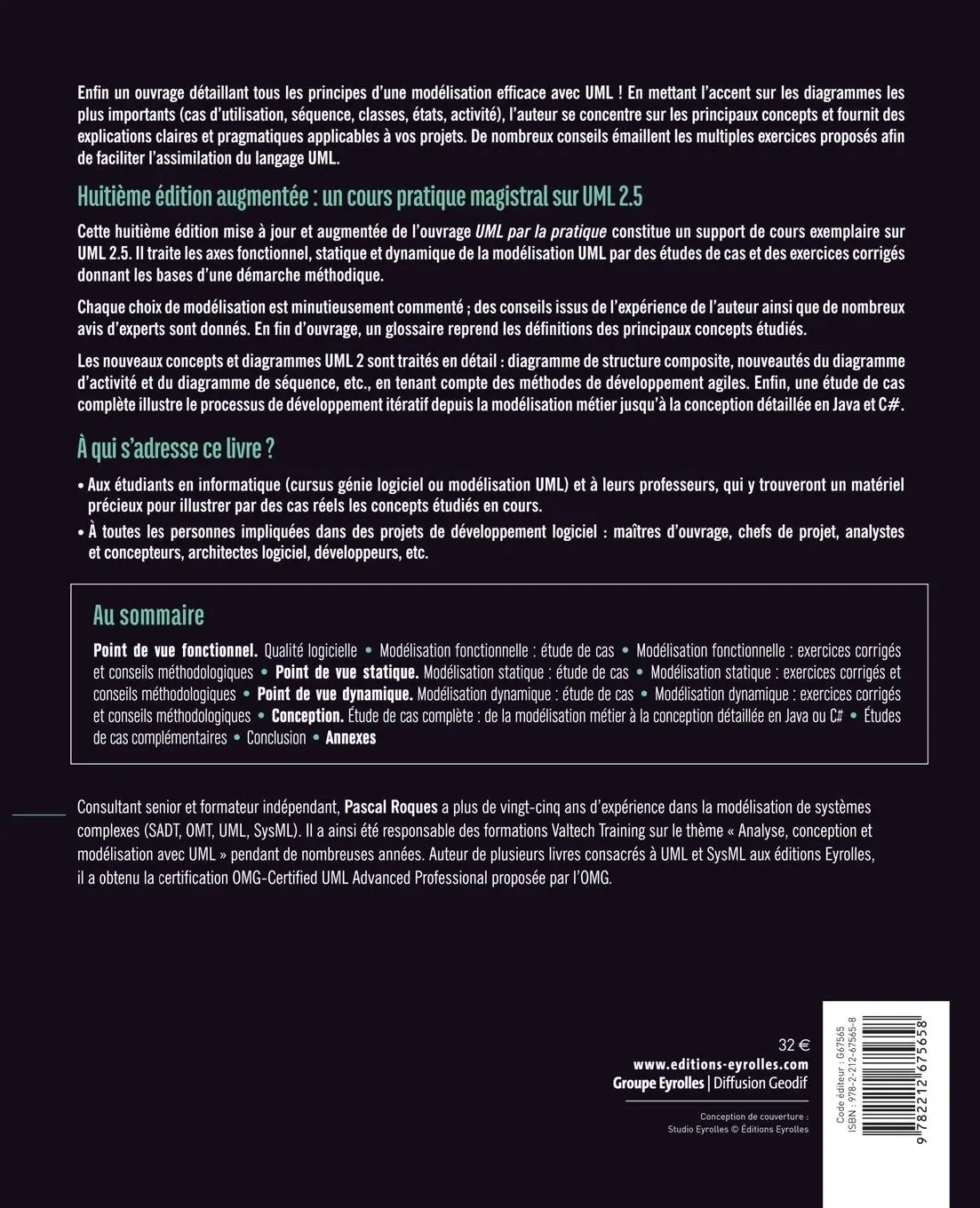 Rückseite: 9782212675658 | UML 2.5 par la pratique: Etudes de cas et exercices corrigés | Roques