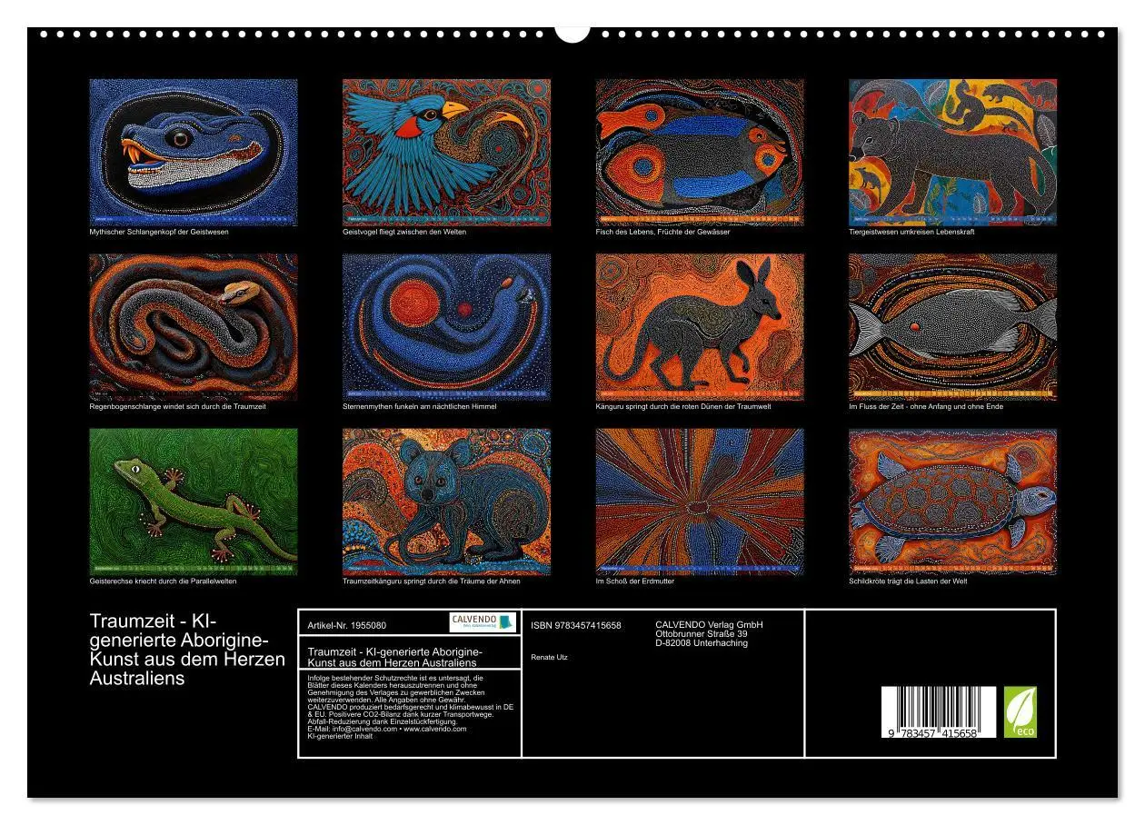 Bild: 9783457415658 | Traumzeit - KI-generierte Aborigine-Kunst aus dem Herzen...
