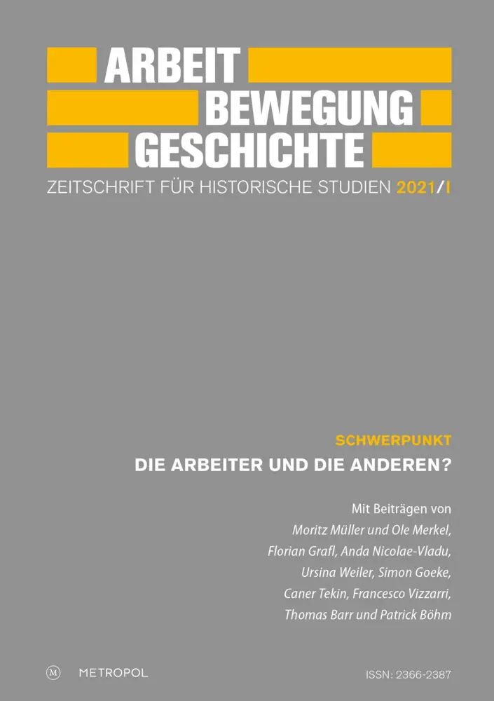 Cover: 9783863315658 | Arbeit - Bewegung - Geschichte. Zeitschrift für historische Studien...
