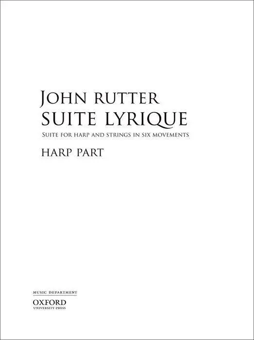Cover: 9780193375758 | Suite Lyrique | Suite for Harp and Strings in Six Movements | Rutter