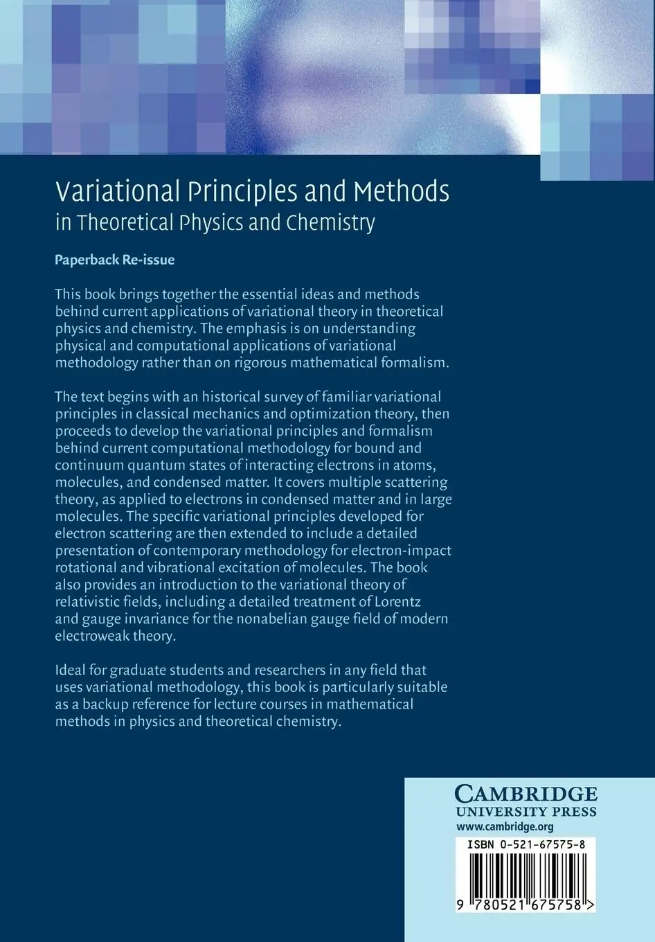 Rückseite: 9780521675758 | Variational Principles and Methods in Theoretical Physics and...