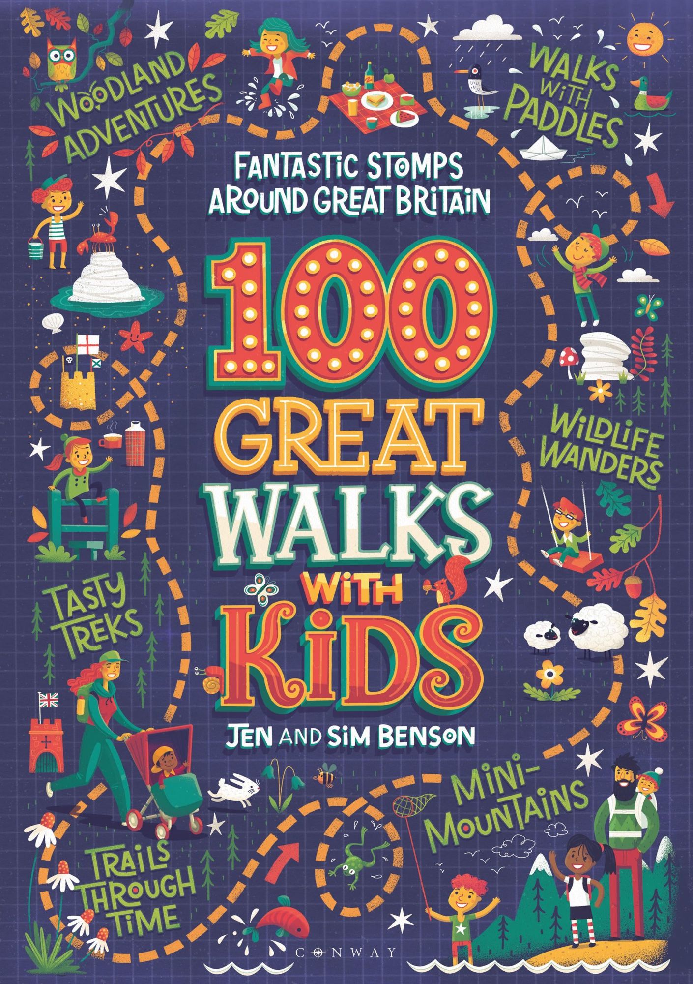 Cover: 9781844865758 | 100 Great Walks with Kids | Fantastic Stomps Around Great Britain