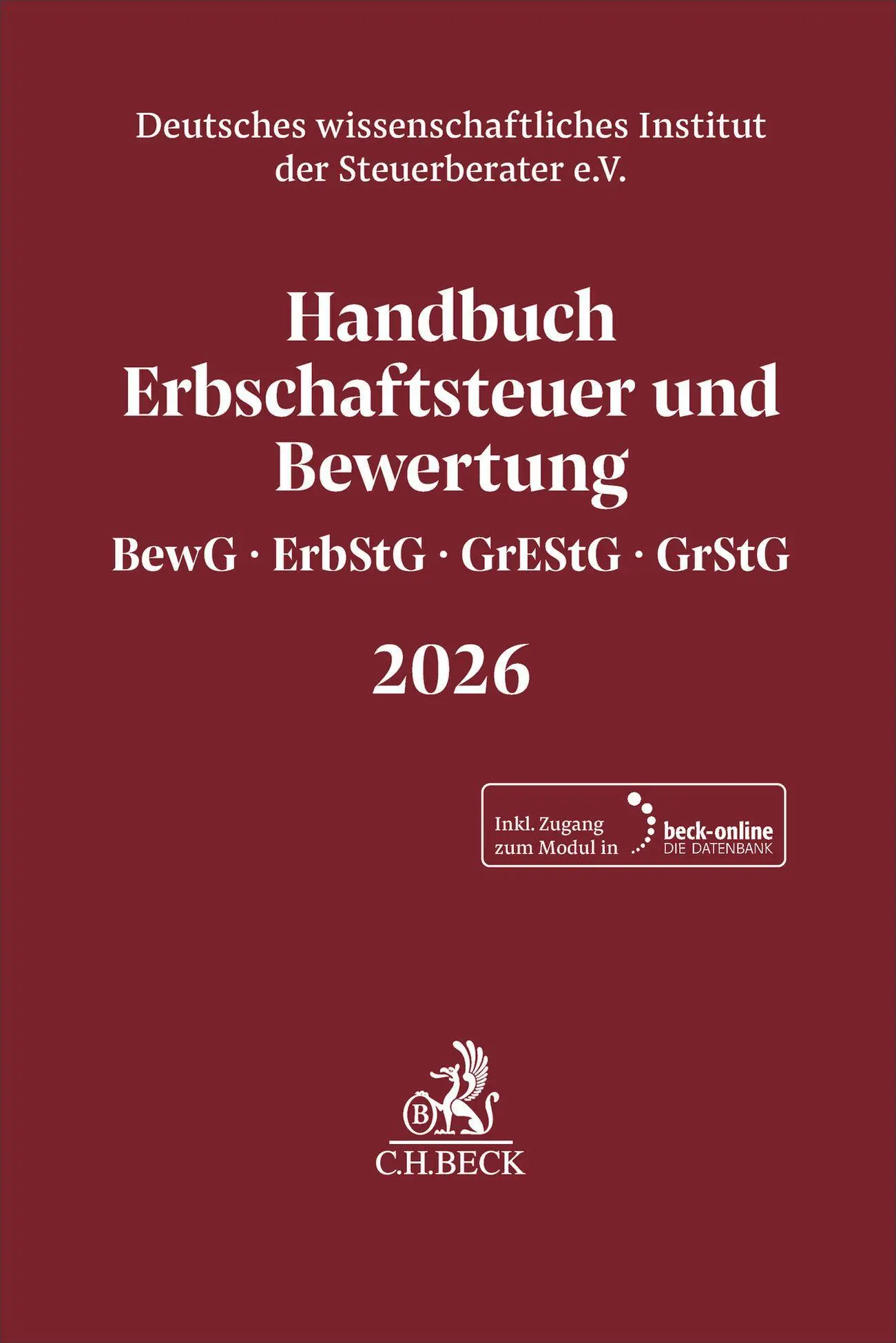Cover: 9783406845758 | Handbuch Erbschaftsteuer und Bewertung 2026. BewG, ErbStG, GrEStG,...